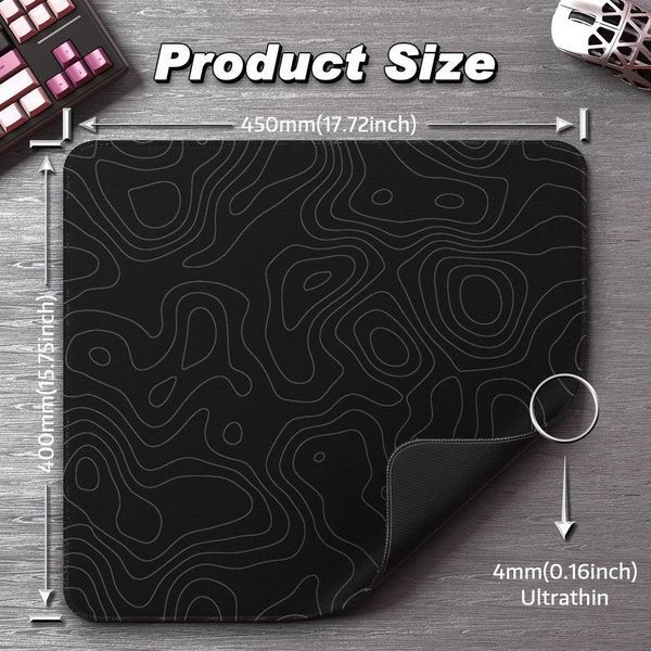 Ігрова поверхня ATTACK SHARK CM02 450x400 мм (XL) Гладка Поверхня, 4мм Товщина BLACK CONTOUR/ЧОРНИЙ В СМУЖКУ (CM02BC) CM02BC фото