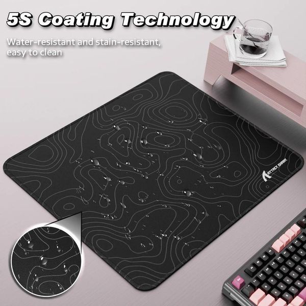 Ігрова поверхня ATTACK SHARK CM02 450x400 мм (XL) Гладка Поверхня, 4мм Товщина BLACK CONTOUR/ЧОРНИЙ В СМУЖКУ (CM02BC) CM02BC фото