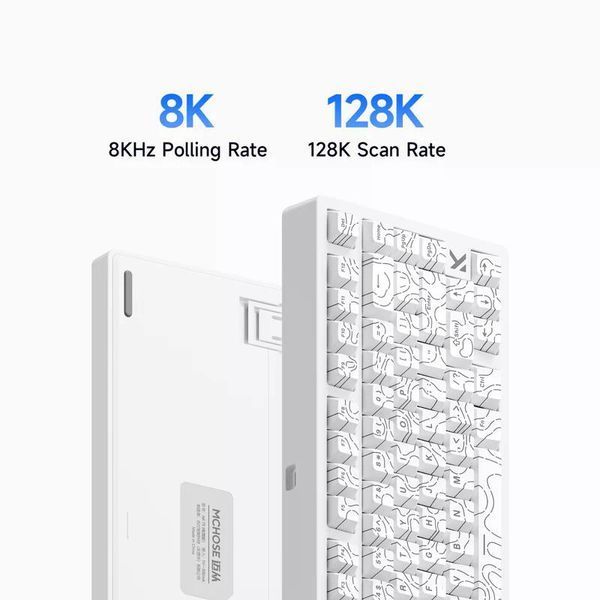 Механічна клавіатура на магнітних свічах MCHOSE Jet75, 80 Key, RGB, Win/Mac OS, УКР/АНГЛ, Black Topographic (HW-Jet75-10) HW-Jet75-10 фото