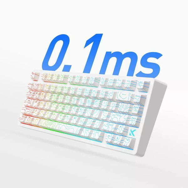 Механічна клавіатура на магнітних свічах MCHOSE Jet75, 80 Key, RGB, Win/Mac OS, УКР/АНГЛ, Black Topographic (HW-Jet75-10) HW-Jet75-10 фото