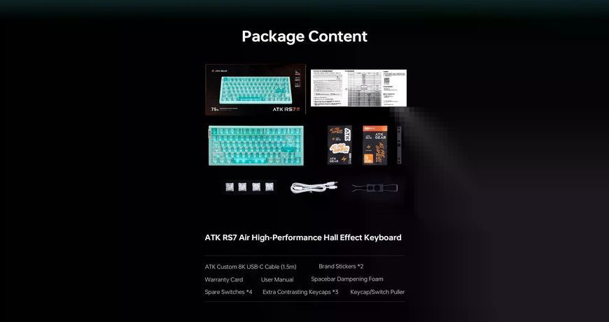 ATK RS7 Air HE, 8K Polling, 256K Scan, Aluminum, 81Key, Iceblade Switch, УКР/АНГЛ Stellar Orange/Помаранчева (ATKRS7AIOU) ATKRS7AIOU фото