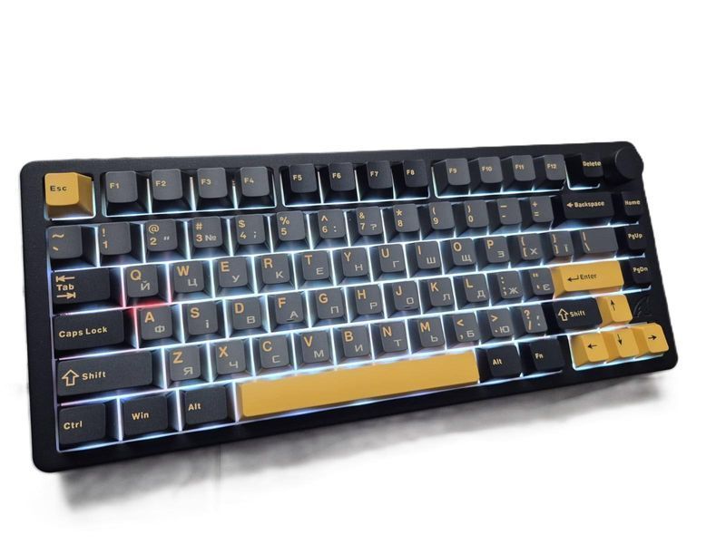 Механічна бездротова (Bluetooth + 2,4G) клавіатура з HOT SWAP Attack SHARK X86 Full Aluminum, 82 key PBT, RGB, Win,Mac OS, УКР та АНГЛ, Starry Black/Чорна (X86SB) X86SB фото