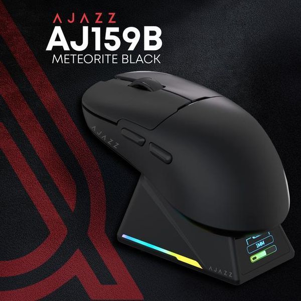 Бездротова (Bluetooth + 2,4G) ігрова миша AJAZZ AJ159 APEX ЧОРНА (159AB) 159AB фото