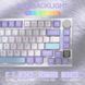 Механічна бездротова (Bluetooth + 2,4G) клавіатура з HOT SWAP Attack SHARK X820Ultra, 80 key, RGB, gift switch, Win/Mac OS, УКР/АНГЛ, Star White/Білий (X820ULTRASW) X820ULTRASW фото 11