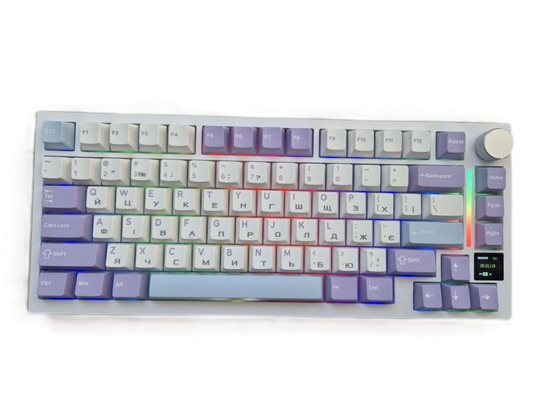 Механічна бездротова (Bluetooth + 2,4G) клавіатура з HOT SWAP Attack SHARK X820Ultra, 80 key, RGB, gift switch, Win/Mac OS, УКР/АНГЛ, Star White/Білий (X820ULTRASW) X820ULTRASW фото