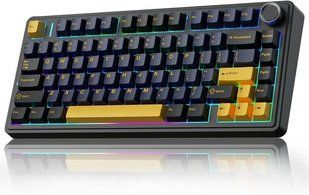 Механічна бездротова (Bluetooth + 2,4G) клавіатура з HOT SWAP AULA F75 RGB Reaper switch Mac/Win УКР/АНГЛ BLUE/BLACK (F75BB) F75BB фото