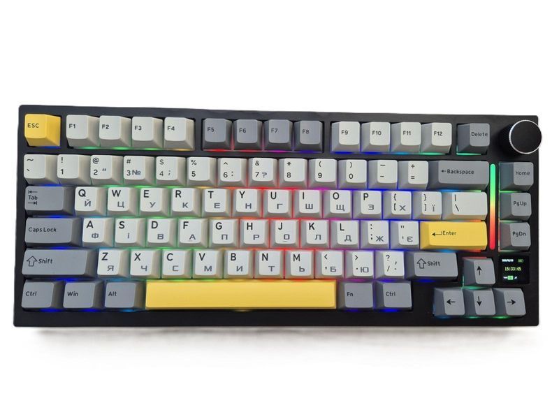 Механічна бездротова (Bluetooth + 2,4G) клавіатура з HOT SWAP Attack SHARK X820Ultra, 80 key, RGB, Gift Switch, Win/Mac OS, УКР/АНГЛ, Star Black/Чорний (X820ULTRASB) X820ULTRASB фото