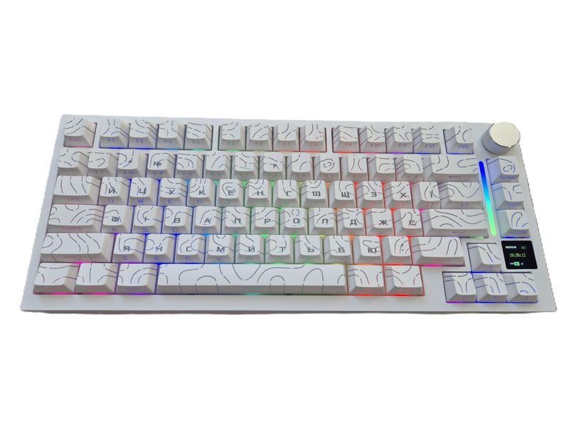 Механічна бездротова (Bluetooth + 2,4G) клавіатура з HOT SWAP Attack SHARK X820Ultra, 80 key, RGB, Shark Switch, Win/Mac OS, УКР/АНГЛ, White/Білий (X820ULTRAW) X820ULTRAW фото