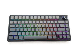Механічна бездротова (Bluetooth + 2,4G) клавіатура з HOT SWAP AULA F75 MAX, TFT Screen Knob, RGB, Reaper switch Mac/Win УКР/АНГЛ BLACK (F75MAXBL) F75MAXBL фото