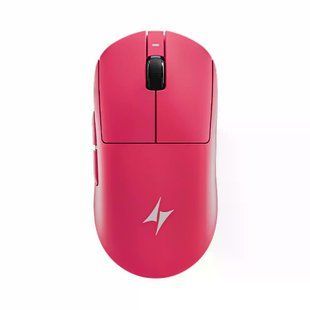 Геймерська акумуляторна бездротова (2,4G) миша ATK A9 Pro Max 2.0 PAW3395 Ultra, BEKEN, Huanuo lce Berry Pink Dot, TTC Gold, 8K, Red/Червона (A9PMR) A9PMR фото