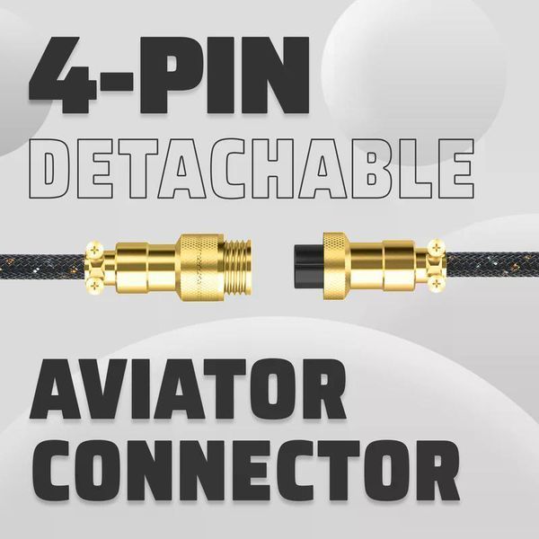 Кабель ATTACK SHARK C01PRO COILED CABLE, Black/ЧОРНИЙ (C01PROB) C01PROB фото