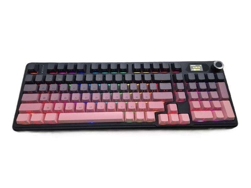 Механічна бездротова (Bluetooth + 2,4G) клавіатура з HOT SWAP Attack SHARK X98PRO, RGB, Win/Mac OS, УКР/АНГЛ, Pink (X98PROPINK) X98PROPINK фото