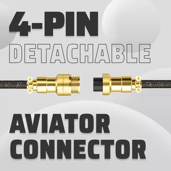 Кабель ATTACK SHARK C01PRO COILED CABLE, Grey/СІРИЙ (C01PROG) C01PROG фото