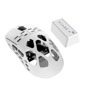Геймерська акумуляторна бездротова (Bluetooth + 2,4G) миша з магнію AJAZZ AM3 Max, PixArt PAW3950 8K, 30000DPI, White /Біла (AM3MAXW) AM3MAXW фото