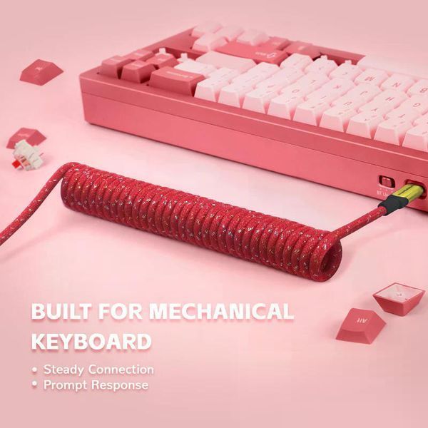 Кабель ATTACK SHARK C01PRO COILED CABLE, Red/ЧЕРВОНИЙ (C01PROR) C01PROR фото