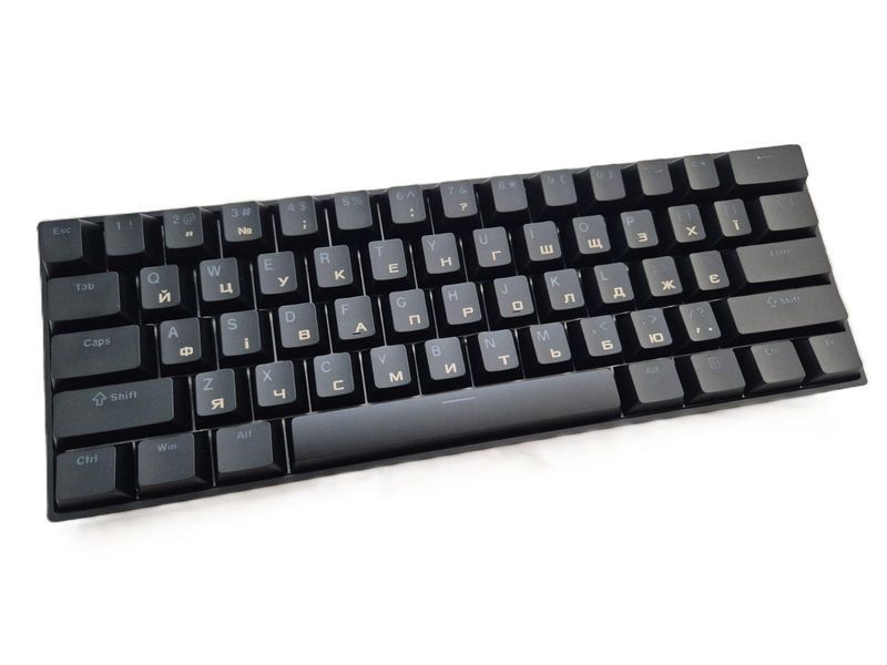 Геймерська магнітна клавіатура MCHOSE Ace 60 Hall Effect BLUE ICE Switch УКР/АНГ BLACK/ЧОРНА (ACE60B) ACE60B фото