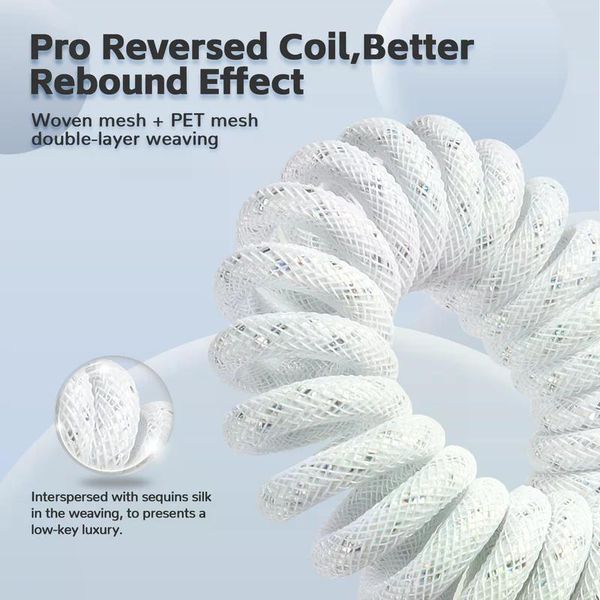 Кабель ATTACK SHARK C01PRO COILED CABLE, White/БІЛИЙ (C01PROW) C01PROW фото