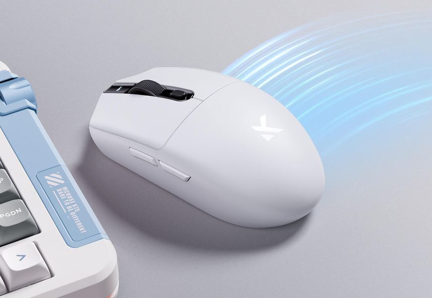 Геймерська акумуляторна бездротова Bluetooth + 2,4G) миша Mchose G3 V2, PixArt PAW3311, 12000DPI, 800mah, White/Біла (MC-G3-15) MC-G3-15 фото