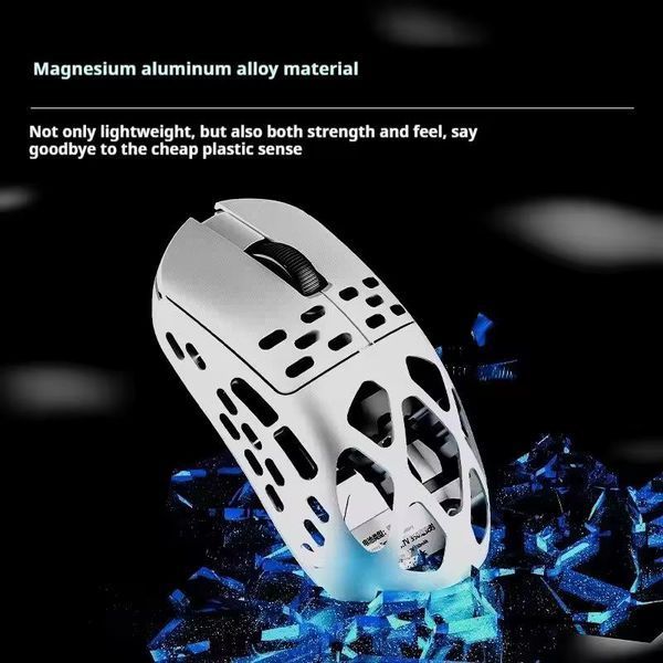 Геймерська акумуляторна бездротова (Bluetooth + 2,4G) миша з магнію AJAZZ AM3 Pro, PixArt PAW3950 8K, 30000DPI, Red /ЧЕРВОНА (AM3PRORed) AM3PRORed фото