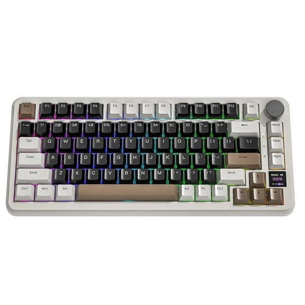 Механічна бездротова (Bluetooth + 2,4G) клавіатура з HOT SWAP Attack SHARK X85PRO, 82 Key, RGB, Win/Mac OS, УКР/АНГЛ, Cheese (X85PC) X85PC фото