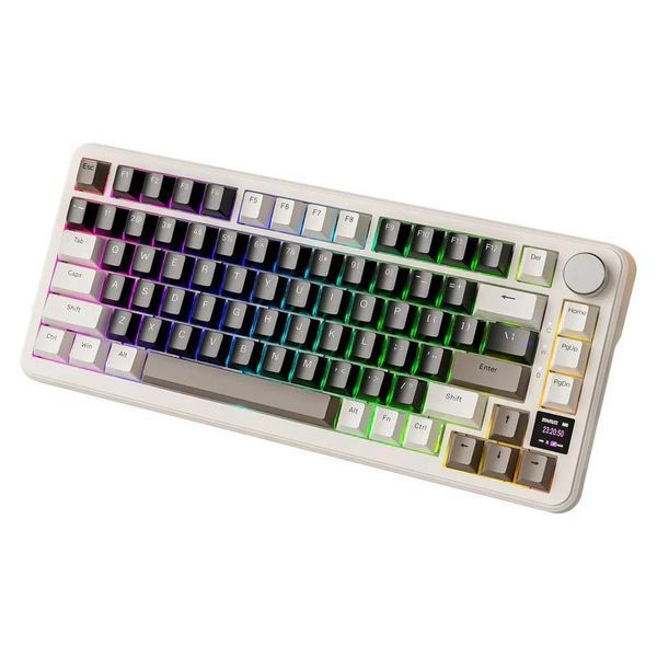 Механічна бездротова (Bluetooth + 2,4G) клавіатура з HOT SWAP Attack SHARK X85PRO, 82 Key, RGB, Win/Mac OS, УКР/АНГЛ, Cheese (X85PC) X85PC фото