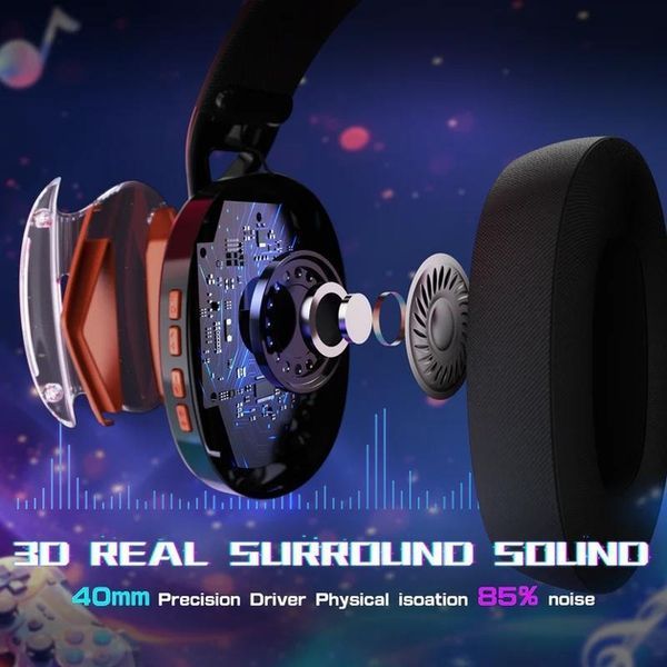 Attack Shark L60 Ultra-Light Tri-Mode Gaming Headset Black/Чорний L60B фото