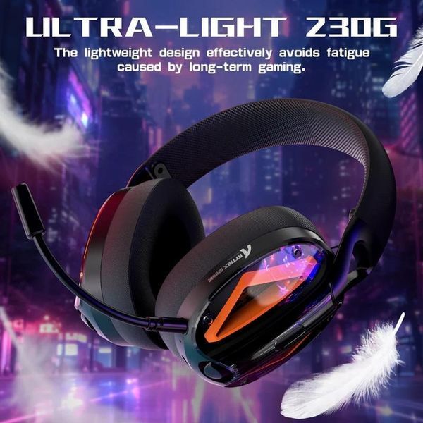 Attack Shark L60 Ultra-Light Tri-Mode Gaming Headset Black/Чорний L60B фото