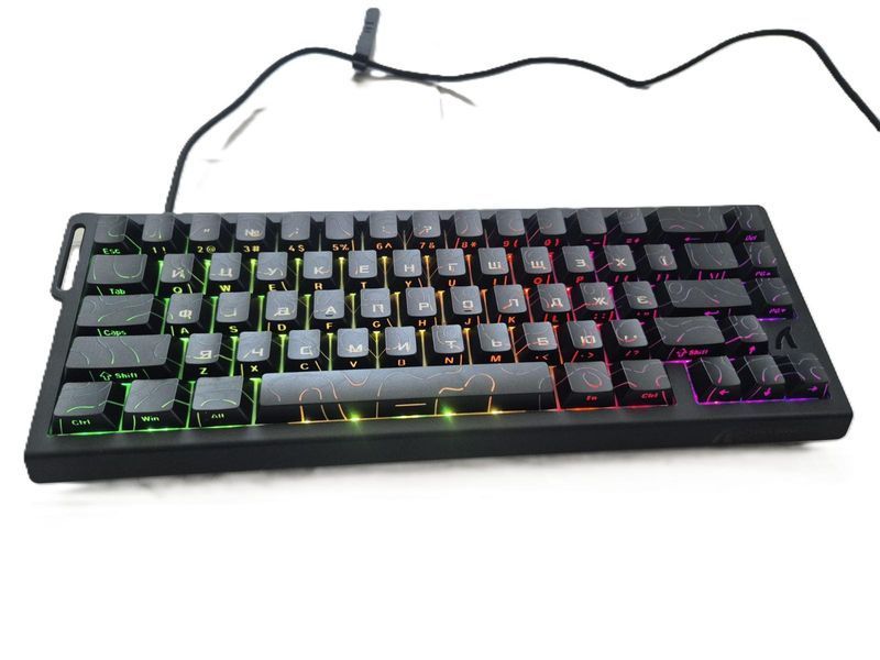 Механічна клавіатура на магнітних світчах Attack SHARK X68 HE Rapid Trigger, 8K, 68 key PBT, RGB, Win,Mac OS, УКР та АНГЛ, Black Contours /ЧОРНА (X68HEBC) X68HEBC фото