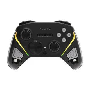 Геймпад бездротовий (2,4G + Bluetooth) з подвійною вібрацією, RGB Ajazz GP100 Black (GP100B) GP100B фото