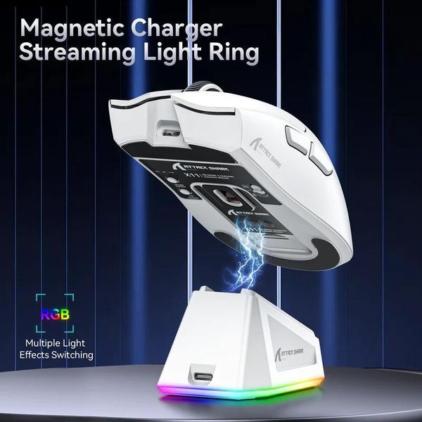 Attack Shark X11 Wireless Gaming Mouse with Charging Dock Black/ЧОРНА X11-3311B фото