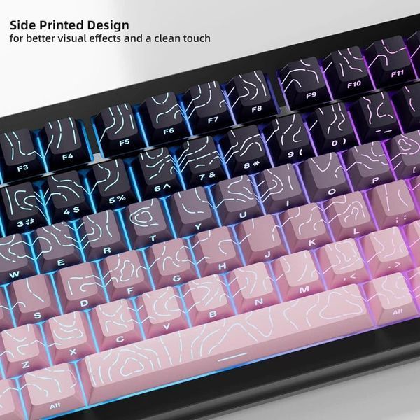 Набір кейкапів для механічної клавіатури Pink Countur Gradient, Cherry Profile 136K-PCG фото