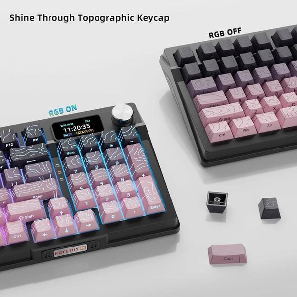 Набір кейкапів для механічної клавіатури Pink Countur Gradient, Cherry Profile 136K-PCG фото