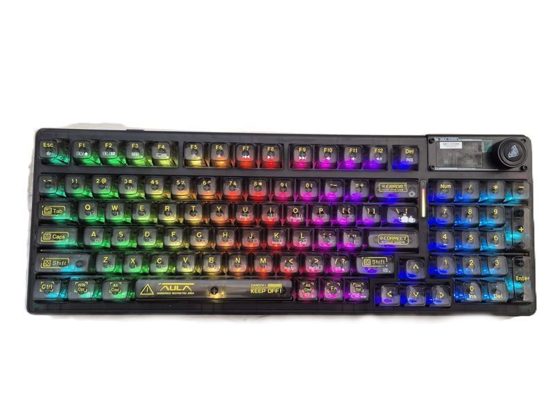 AULA F98 Pro RGB, Transparent Keycaps, 99 Key, УКР/АНГЛ Black/Чорна (F98PROTB) F98PROTB фото