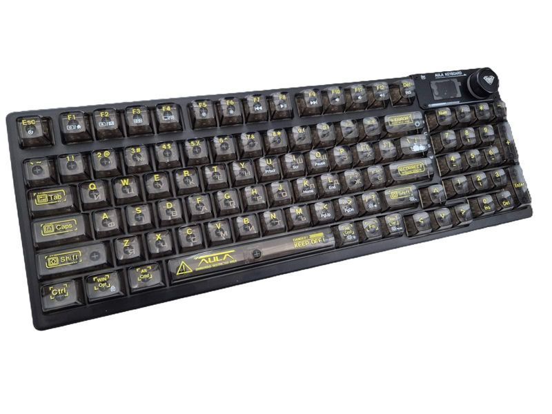 AULA F98 Pro RGB, Transparent Keycaps, 99 Key, УКР/АНГЛ Black/Чорна (F98PROTB) F98PROTB фото