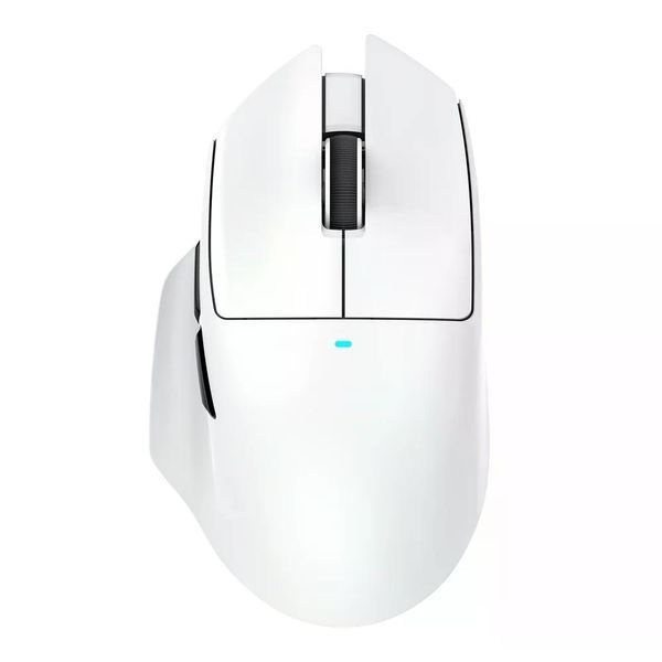 Геймерська акумуляторна бездротова (Bluetooth + 2,4G) миша Attack Shark V6 Ultra-Light, Magnetic Charging Dock, PixArt PAW3311 Біла/White (V6ULTRAW) V6ULTRAW фото