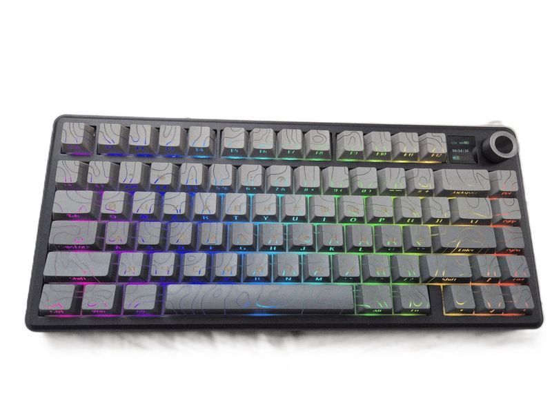 AULA F75 MAX, TFT Screen Knob, RGB, Reaper switch Mac/Win УКР/АНГЛ BLACK CONTORUS (F75MAXBC) F75MAXBC фото