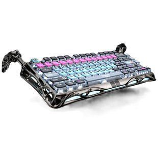 Геймерська магнітна механічна клавіатура з HOT SWAP GRAVASTAR Mercury V75 Pro, HE Magnetic Switch, 8k, RGB, 80key УКР/АНГЛ Cyberpunk/Чорна (GS_V75_PRO_RM_EGRY) GS_V75_PRO_RM_EGRY фото