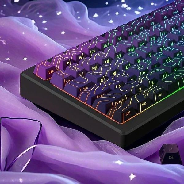 Набір кейкапів для механічної клавіатури Purple Countur Gradient, Cherry Profile 136K-PGCCP фото