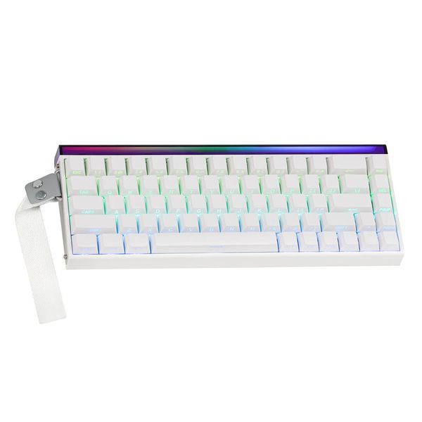 Механічна клавіатура з HOT SWAP на магнітних світчах AULA HERO 68 HE , 8K, 68 key, RGB, Win,Mac OS, УКР/АНГЛ, White/БІЛА (HERO68HEW) HERO68HEW фото