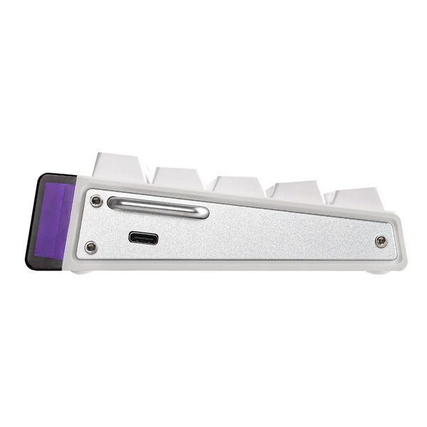 Механічна клавіатура з HOT SWAP на магнітних світчах AULA HERO 68 HE , 8K, 68 key, RGB, Win,Mac OS, УКР/АНГЛ, White/БІЛА (HERO68HEW) HERO68HEW фото