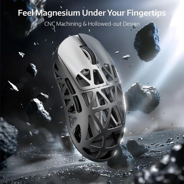 Attack Shark R2 Magnesium Alloy PAW3950 Gaming Mouse 8K Grey R2-3950S фото