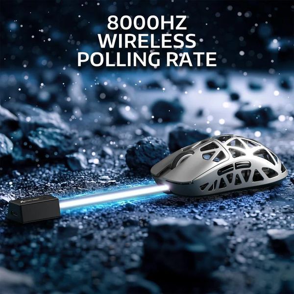 Attack Shark R2 Magnesium Alloy PAW3950 Gaming Mouse 8K Grey R2-3950S фото