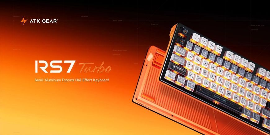ATK RS7 Turbo, 8K, 256K Scan, 80Key, Semi Aluminum, Primordial Switch, УКР/АНГЛ, Black/Чорна (ATKRS7TBU) ATKRS7TBU фото