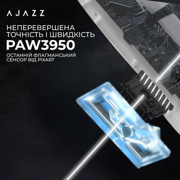 Бездротова (Bluetooth + 2,4G) ігрова миша AJAZZ AJ159 APEX БІЛА (159AW) 159AW фото