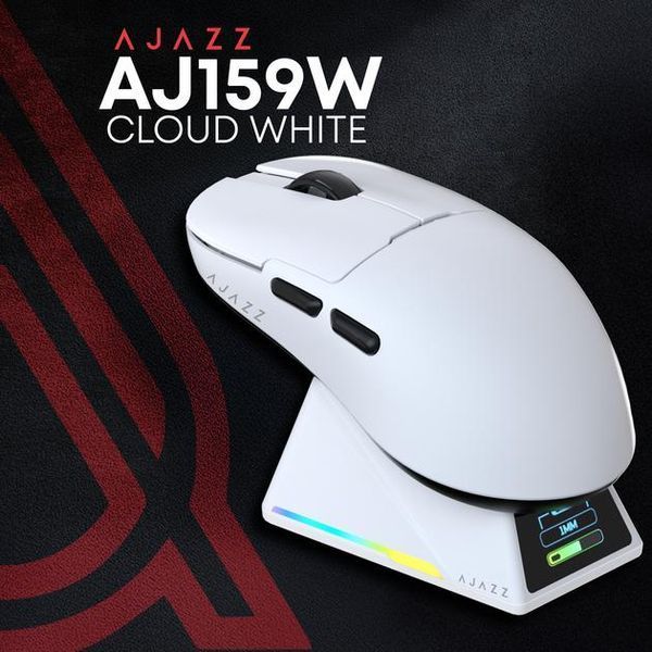 Бездротова (Bluetooth + 2,4G) ігрова миша AJAZZ AJ159 APEX БІЛА (159AW) 159AW фото