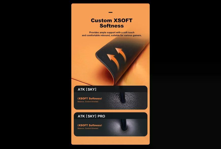 Килимок ATK Sky XSoft eSport Gaming Mouse Pad 400Х450Х2мм BLACK/ЧОРНИЙ (Sky40B) Sky40B фото